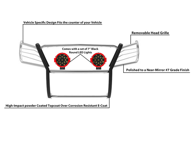 Grille Guard Kit <br>07-09 Dodge sprinter, Freightliner 2500, 3500