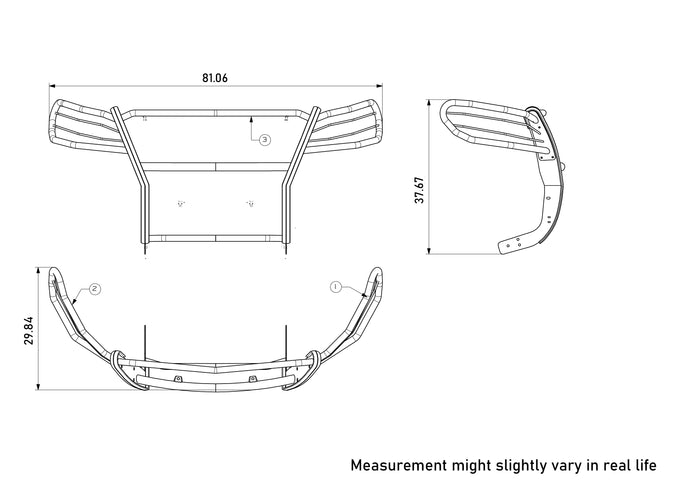 Grille Guard <br>19-24 Mercedes-Benz Sprinter 1500, 2500, 3500 , 4500