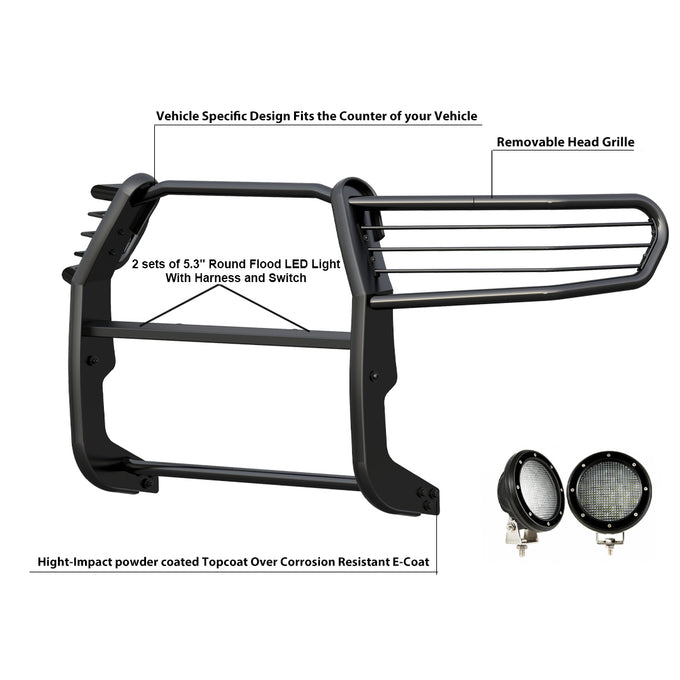 Grille Guard Kit <br>94-01 Dodge Ram 1500, 94-02 2500, 94-02 3500