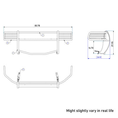 Grille Guard <br>94-01 Dodge Ram 1500, 94-02 2500, 94-02 3500