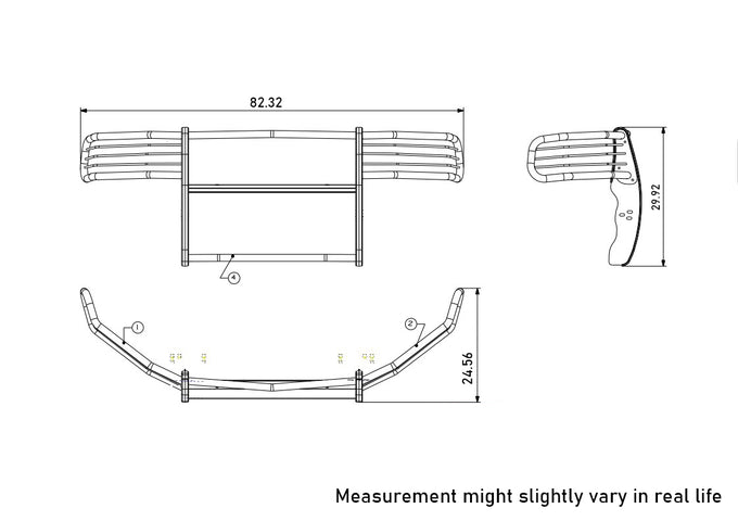 Grille Guard <br>03-05 Dodge Ram 1500, 03-05 2500, 03-05 3500