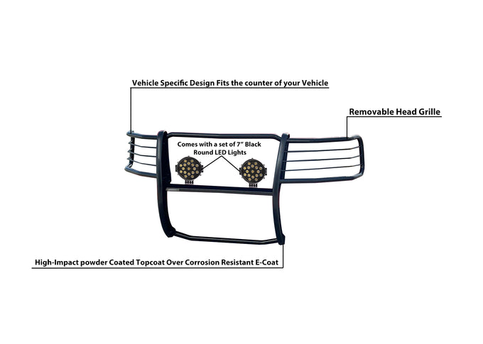 Grille Guard Kit <br>19-24 Ram 2500, 19-24 3500