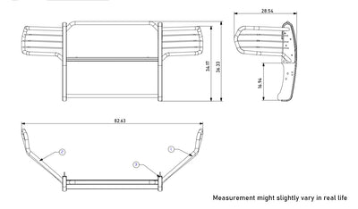 Grille Guard Kit <br>19-24 Ram 2500, 19-24 3500