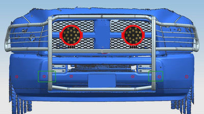 Grille Guard Kit <br>10-18 Ram 2500, 11-18 3500
