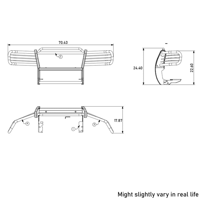Grille Guard Kit <br>99-04 Jeep Grand Cherokee