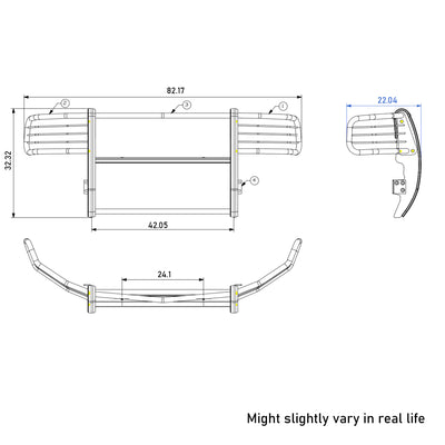 Grille Guard Kit <br>99-07 Ford F-250, F-350 F-450 F-550 Super Duty