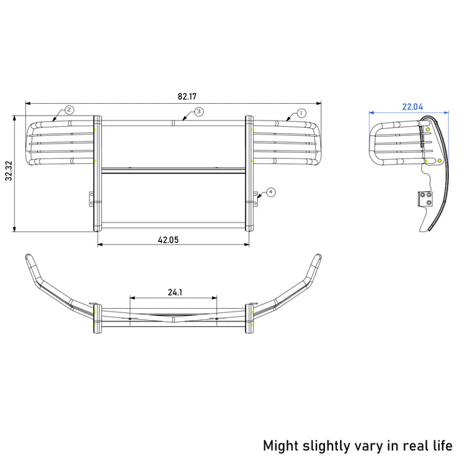 Grille Guard Kit <br>99-07 Ford F-250, F-350 F-450 F-550 Super Duty