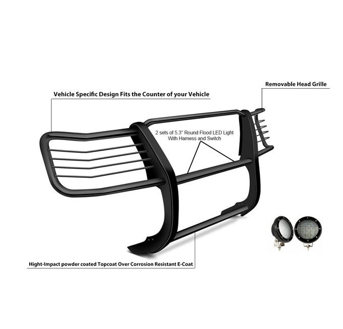 Grille Guard Kit <br>11-16 Ford F-250 F-350 F-450 F-550 Super Duty