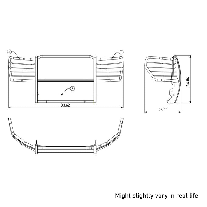 Grille Guard Kit <br>11-16 Ford F-250 F-350 F-450 F-550 Super Duty