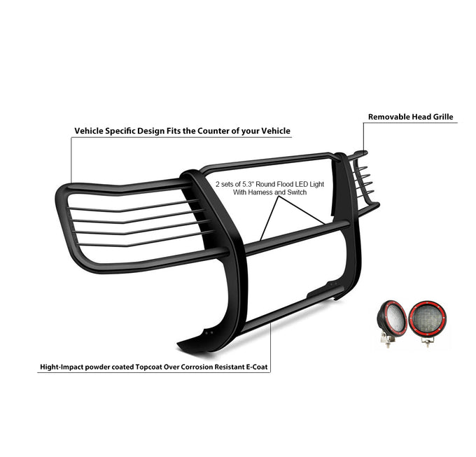Grille Guard Kit <br>11-16 Ford F-250 F-350 F-450 F-550 Super Duty