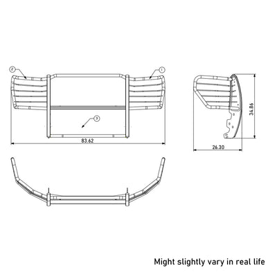 Grille Guard <br>11-16 Ford F-250 F-350 F-450 F-550 Super Duty