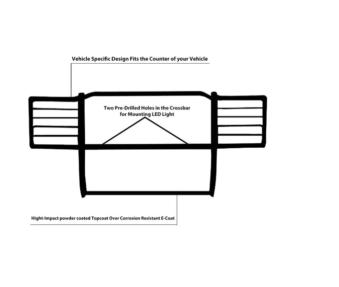 Grille Guard <br>11-16 Ford F-250 F-350 F-450 F-550 Super Duty
