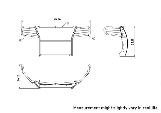 Grille Guard Kit <br>15-22 Chevy Colorado, 15-22 GMC Canyon