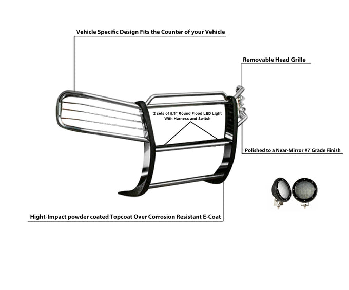 Grille Guard Kit <br>02-09 GMC Envoy