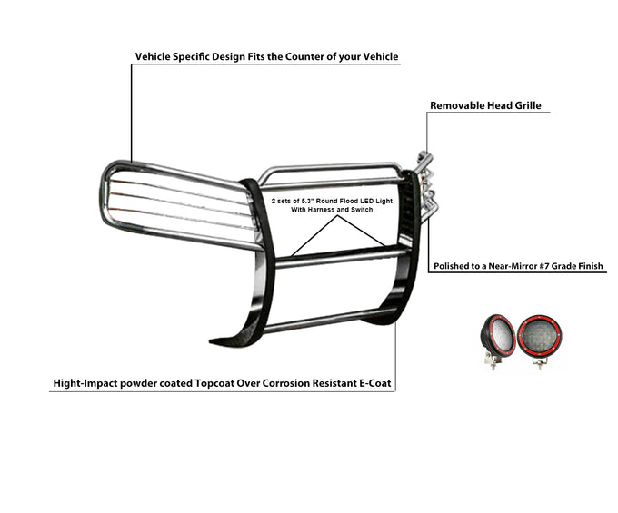 Grille Guard Kit <br>02-09 GMC Envoy