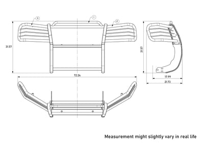 Grille Guard Kit <br>02-09 GMC Envoy