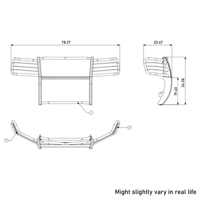 Grille Guard <br>07-13 GMC Sierra 1500