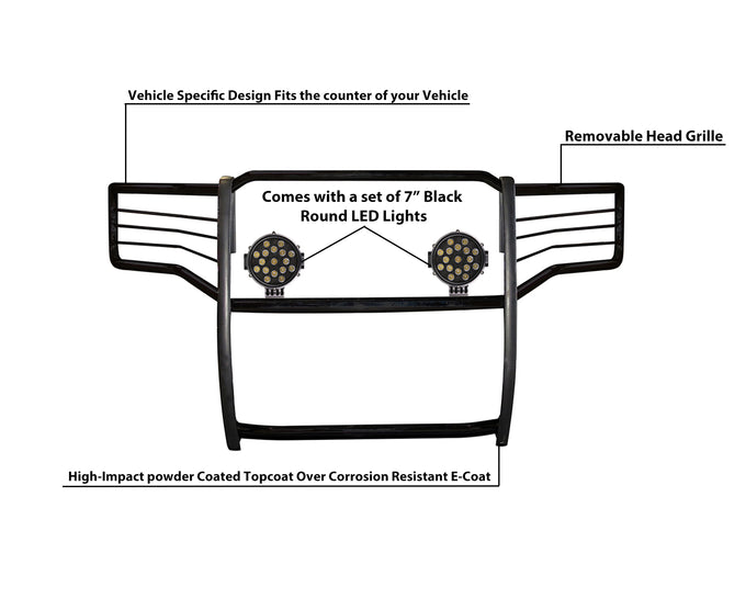 Grille Guard Kit <br>15-19 GMC Sierra 2500 HD, 15-19 3500 HD