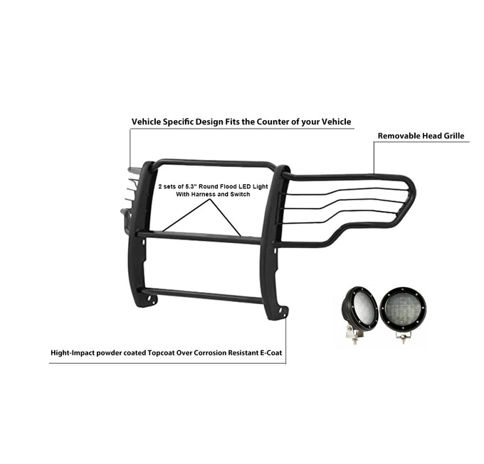 Grille Guard Kit <br>15-19 GMC Sierra 2500 HD, 15-19 3500 HD