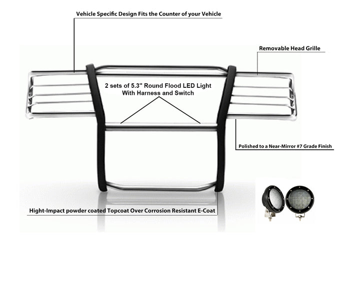 Grille Guard Kit <br>99-02 Chevy Silverado 1500, 00-06 GMC Yukon