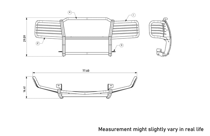 Grille Guard Kit <br>99-02 Chevy Silverado 1500, 00-06 GMC Yukon