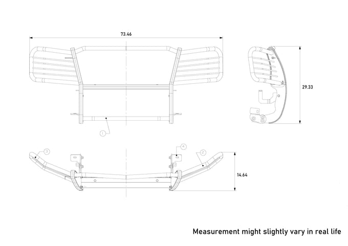 Grille Guard Kit <br>03-06 Chevy Silverado 1500, 2007 1500 HD Classic