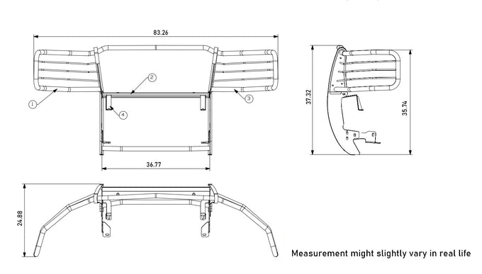 Grille Guard Kit <br>11-14 Chevy Silverado 2500 HD, 11-14 3500 HD