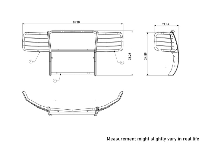 Grille Guard Kit <br>14-18 Chevy Silverado 1500