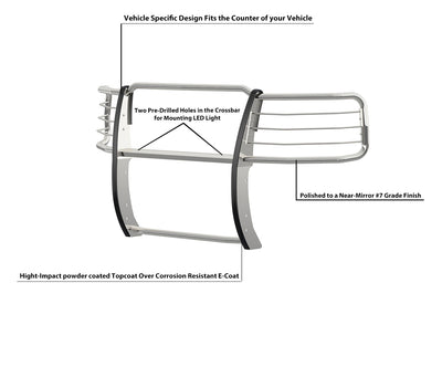 Grille Guard <br>14-18 Chevy Silverado 1500, Includes 2019 1500 LD