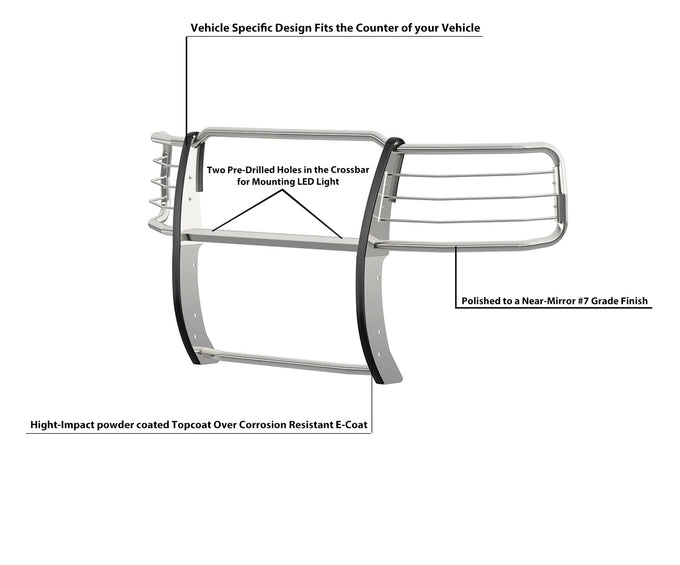 Grille Guard <br>14-18 Chevy Silverado 1500, Includes 2019 1500 LD