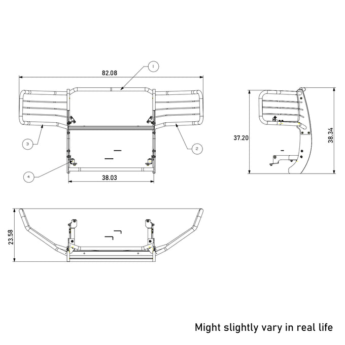 Grille Guard Kit <br>15-19 Chevy Silverado 2500, 3500 HD