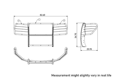 Grille Guard Kit <br>19-21 Chevy Silverado 1500, 2022 1500 LTD