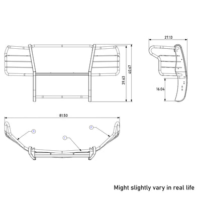 Grille Guard Kit <br>20-23 Chevy Silverado 2500, 3500 HD