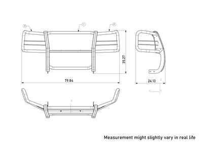 Grille Guard Kit <br>15-23 Chevy Express Passenger