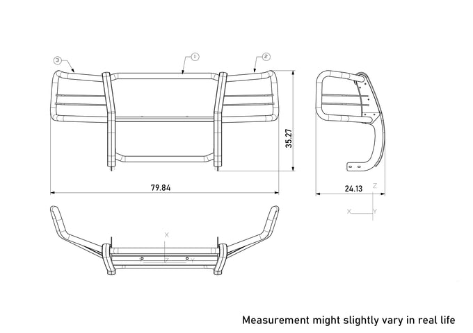 Grille Guard <br>15-23 Chevy Express Passenger
