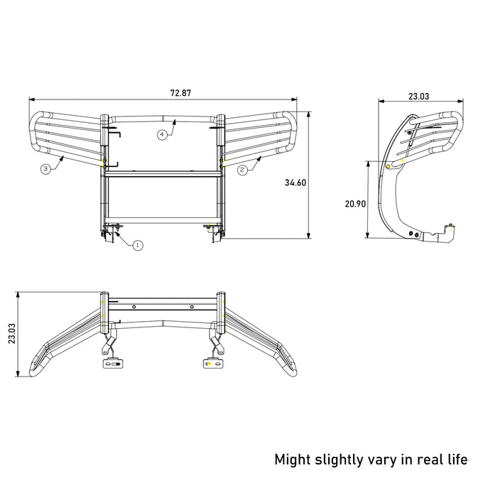 Grille Guard Kit <br>16-20 Honda Pilot
