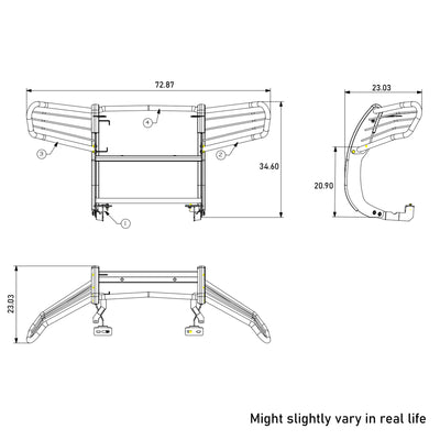 Grille Guard <br>16-20 Honda Pilot