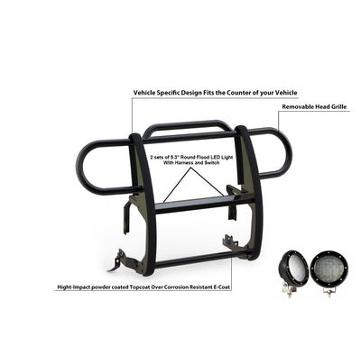 Grille Guard Kit <br>20-24 Jeep Gladiator, 18-24 Wrangler