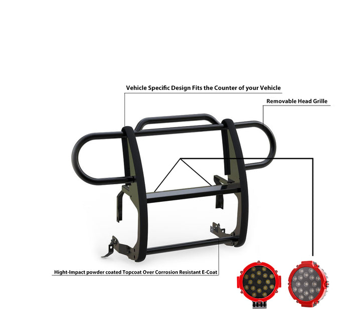 Grille Guard Kit <br>20-24 Jeep Gladiator, 18-24 Wrangler