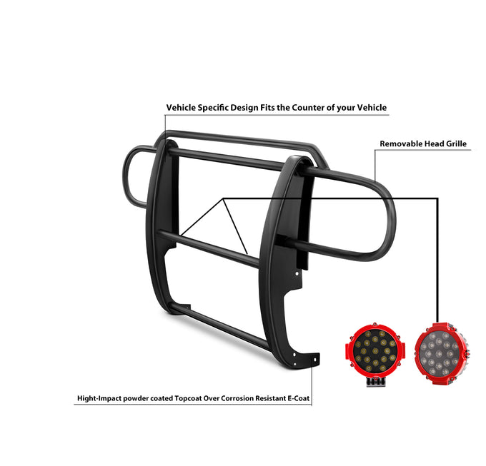 Grille Guard Kit <br>07-18 Jeep Wrangler JK