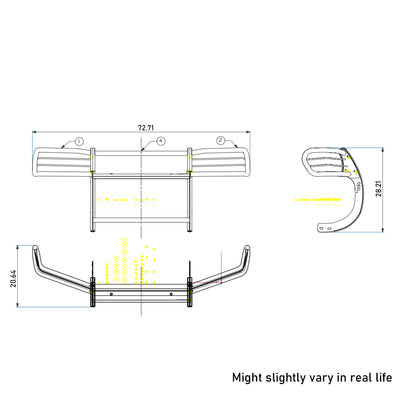 Grille Guard Kit <br>97-03 Infiniti QX4, 96-04 Nissan Pathfinder