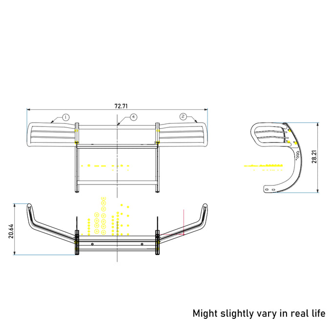 Grille Guard Kit <br>97-03 Infiniti QX4, 96-04 Nissan Pathfinder