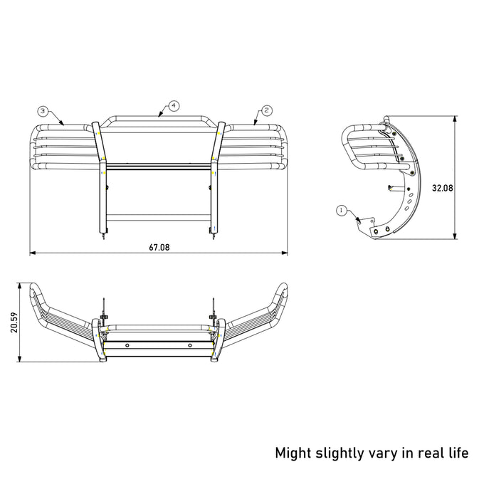 Grille Guard Kit <br>00-04 Nissan Frontier, 00-04 Xterra