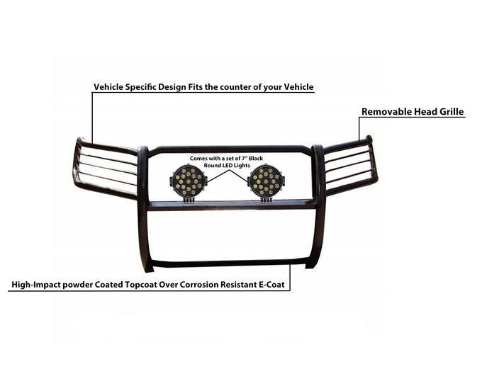 Grille Guard Kit <br>05-15 Nissan Armada, 04-15 Titan