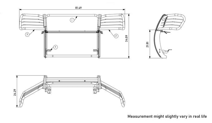 Grille Guard <br>05-15 Nissan Armada, 04-15 Titan