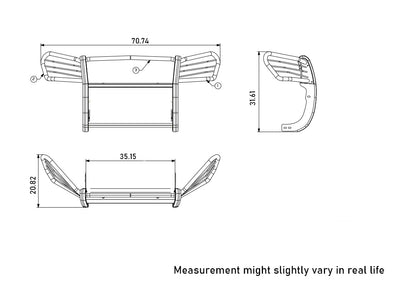 Grille Guard Kit <br>03-09 Lexus GX470, Toyota 4Runner