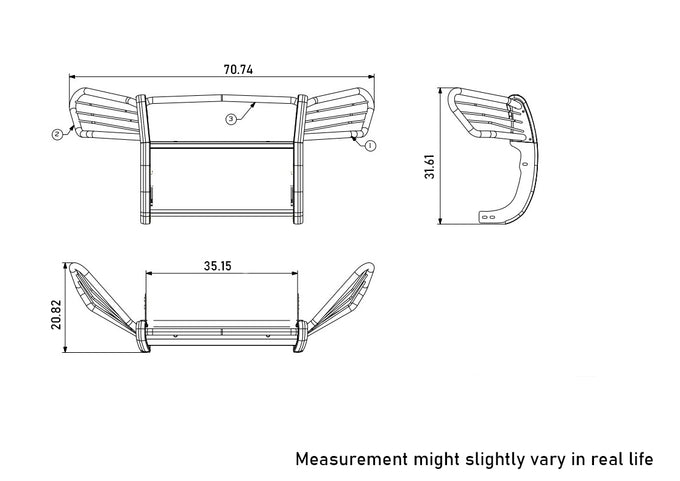 Grille Guard Kit <br>03-09 Lexus GX470, Toyota 4Runner