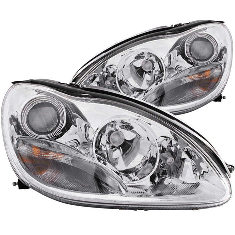 Chrome Projector Headlights <br> 00-05 Mercedes Benz S Class W220