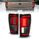 Black Housing LED Sequential Signal Taillights <br> 21-23 Ford F-150