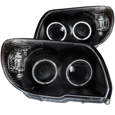 Black Projector Headlights w/RX Halo <br>06-09 Toyota 4Runner